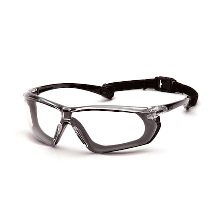 Pyramex Crossovr, Safety Glasses, Anti-Fog & Anti-Scratch, I/O Mirror Lens, Black/Gray Frame SBG10680DT